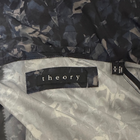 Men's Theory Black and Blue Patterned Windbreaker Jacket - Picture 3 of 6